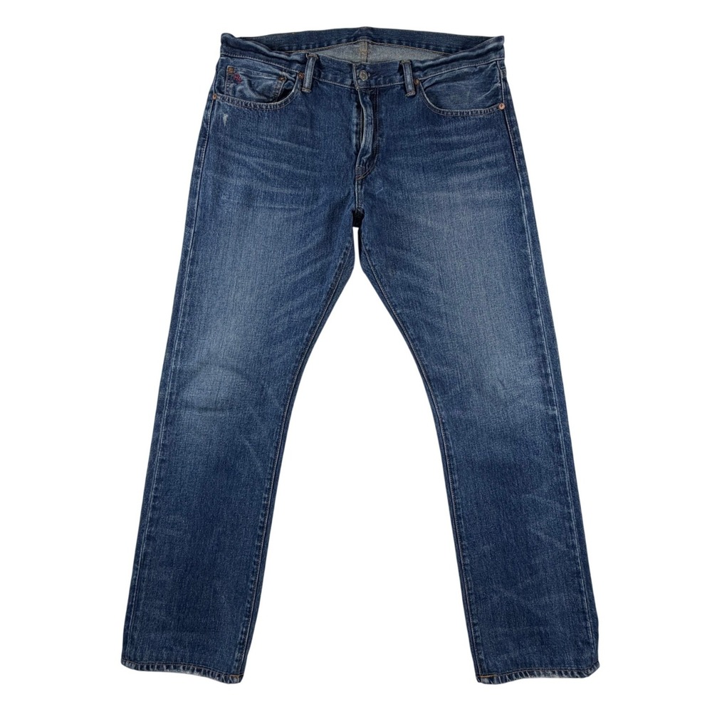 Polo Ralph Lauren Slim Straight 018 Jeans Mens 36x32 Stratford Wash Blue R66SD42